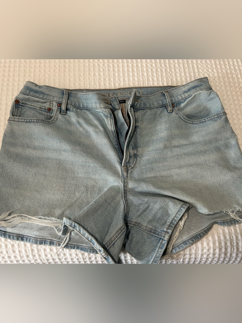 American Eagle Outfitters Light Wash Denim Cutoff Shorts